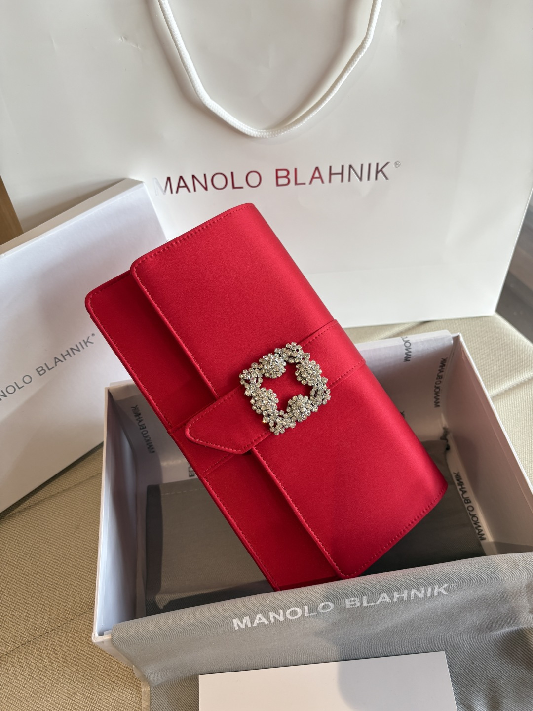 [TOP] MANOLO BLAHNIK Bag 12*24*6cm - Red - 711 Luxury