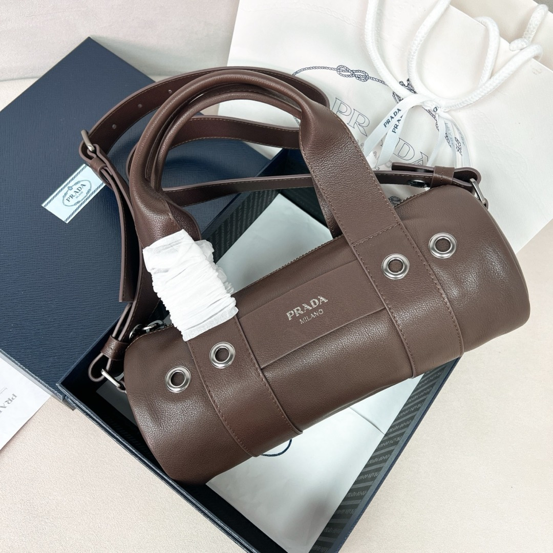 [TOP] PRADA Leather Bag 28.5x12x12cm - 2 Colors