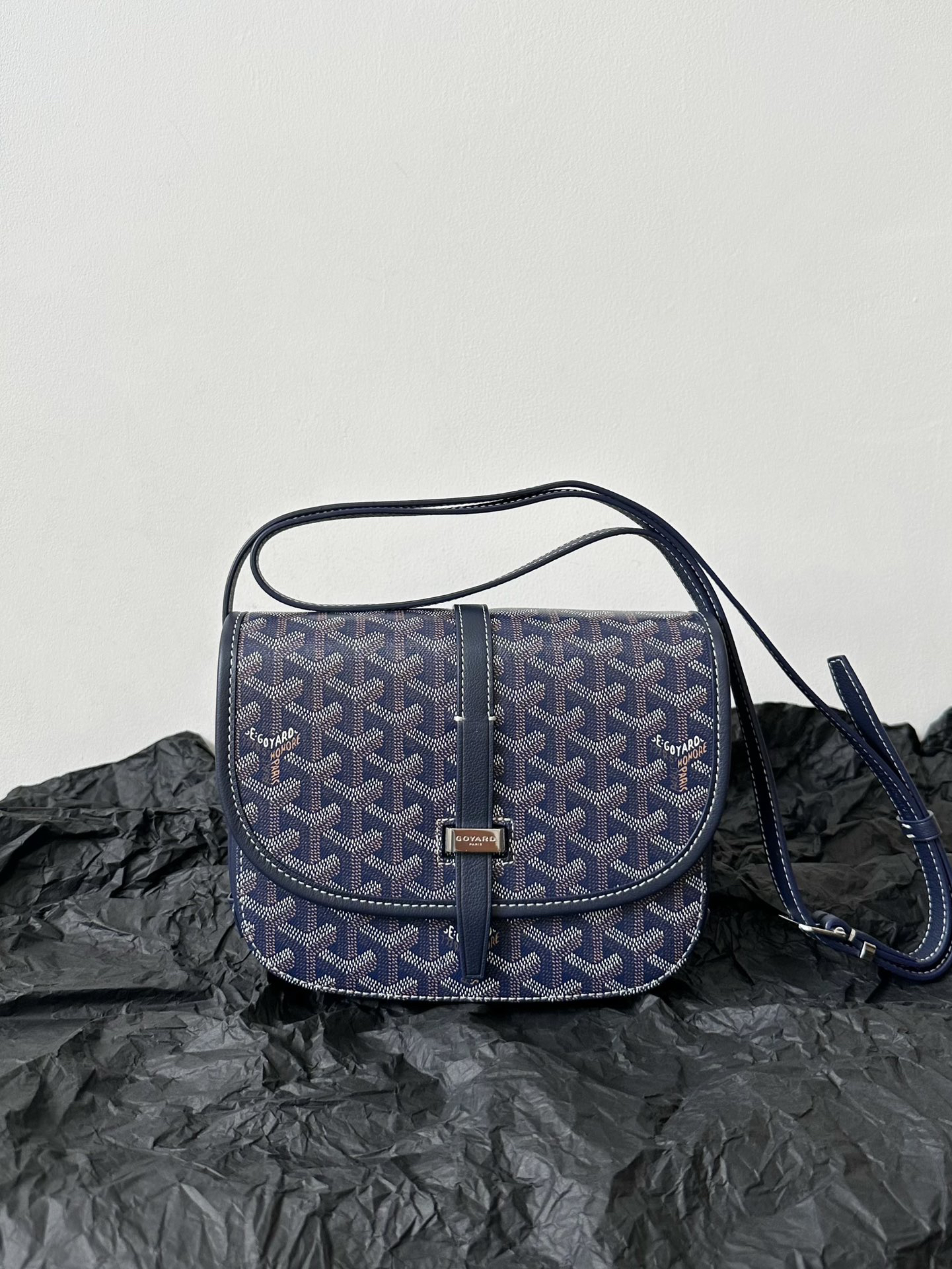 [TOP] Goyard Saddle Bag 22×16×7cm - Navy Blue - 711 Luxury