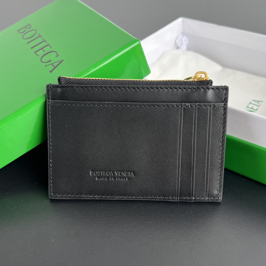 [TOP] Bottega Veneta BV  Card Holder 12x8x0.5 cm  -  Black - 711 Luxury