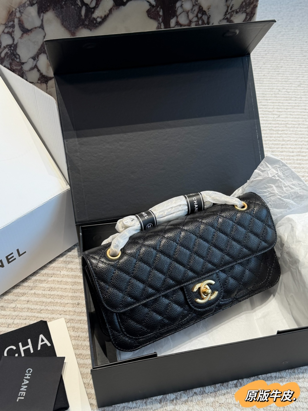 Chanel 25B Quilted Cowhide Flap Bag with Gold-Tone Hardware (Replica)