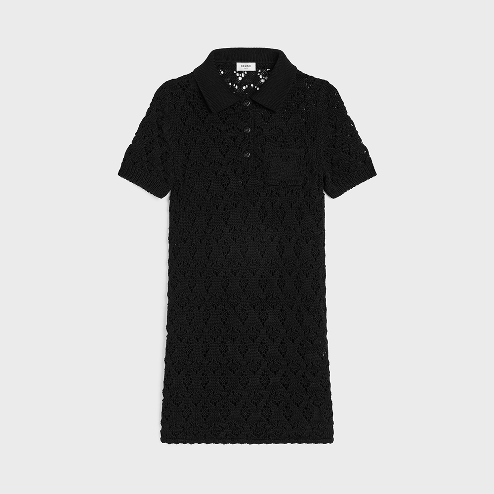 CELINE MINI DRESS IN COTTON POINTELLE #383534