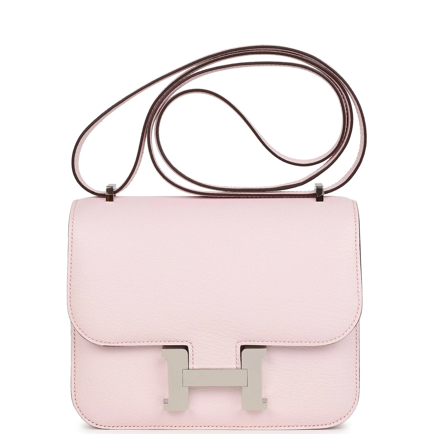 Hermes Constance Rose Darling Chevre Mysore Palladium Hardware
