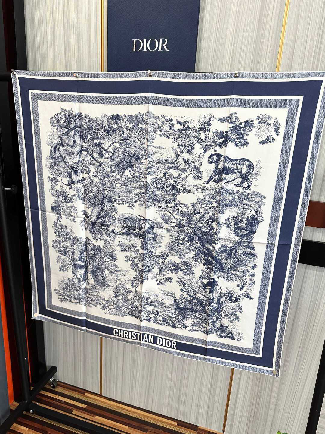 [TOP] Christian Dior Scarf 90x90cm - Blue - 711 Luxury