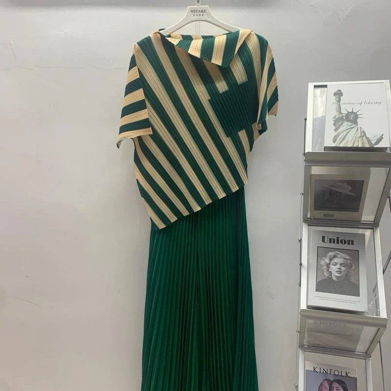 Elegant Pleated Two-Piece Set