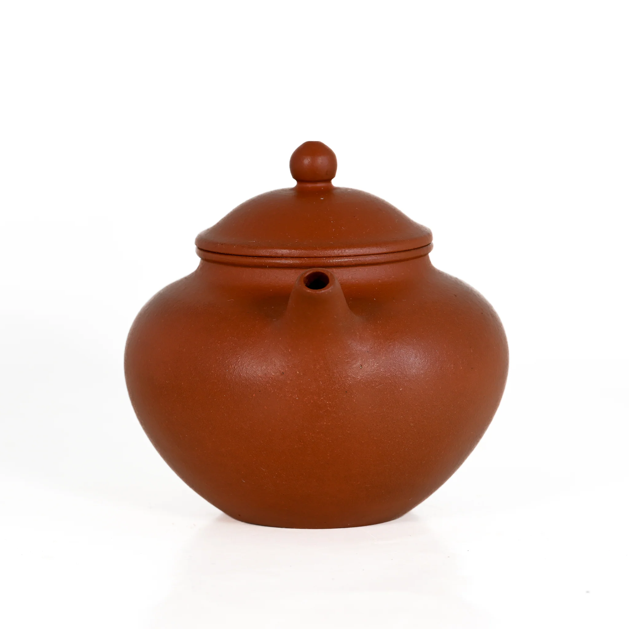 Yixing 1980's Zhuni Pan Shape Chinese Teapot