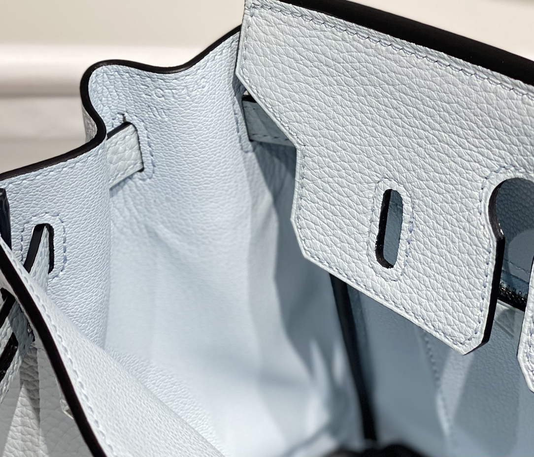 [TOP] HERMES Birkin Togo Leather 25cm - Bleu Pale & SHW