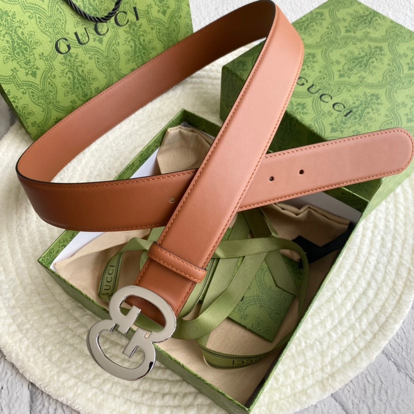 [TOP] GUCCI GG Belt 4.0cm - Brown - 711 Luxury