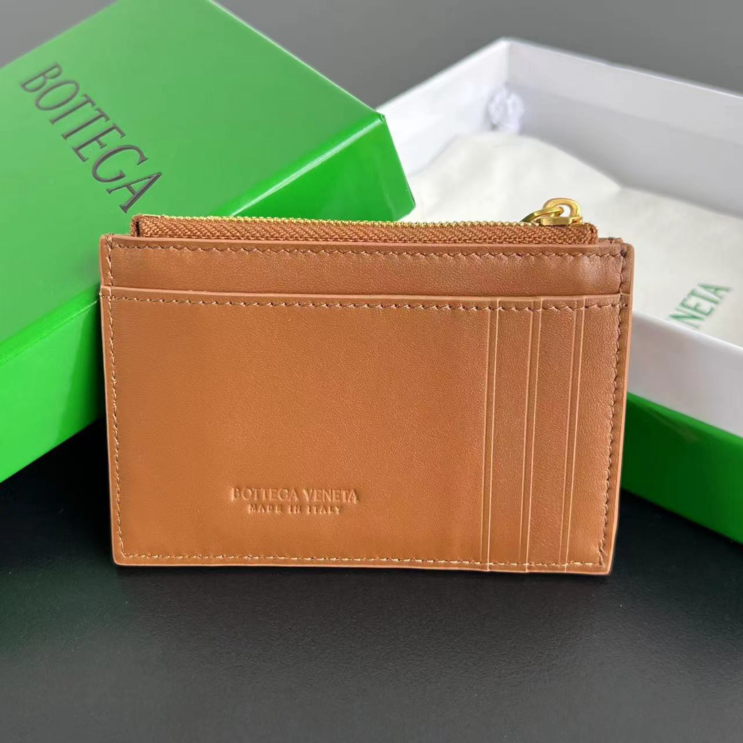 [TOP] Bottega Veneta BV  Card Holder 12x8x0.5 cm  -  Caramel - 711 Luxury