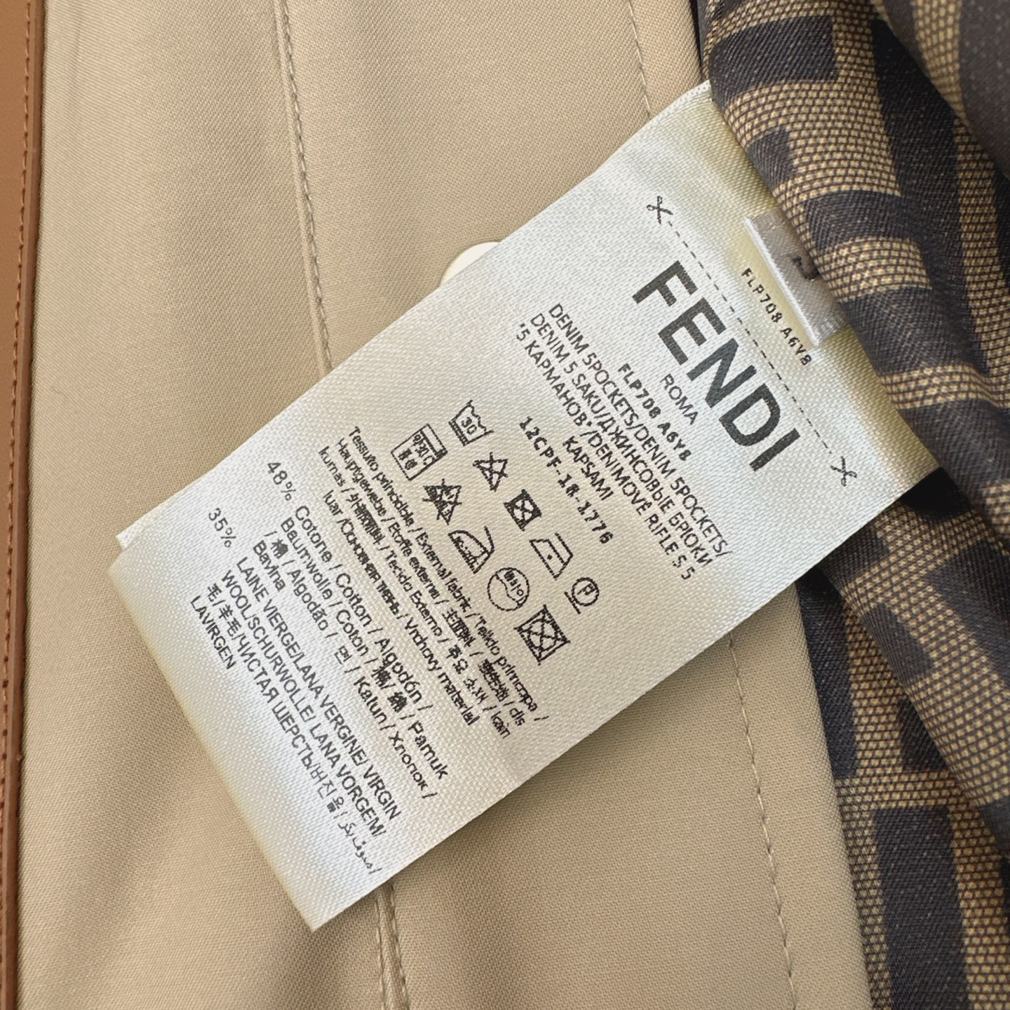 [TOP] FENDI Trench Coat - Khaki