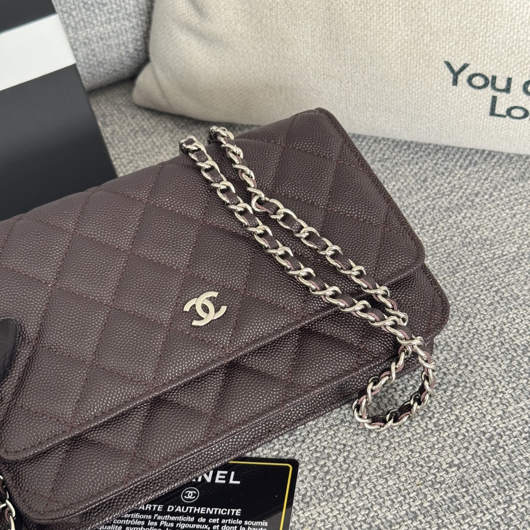 [TOP] CHANEL WOC Bag Caviar Leather 19CM - Coffee&SHW - 711 Luxury