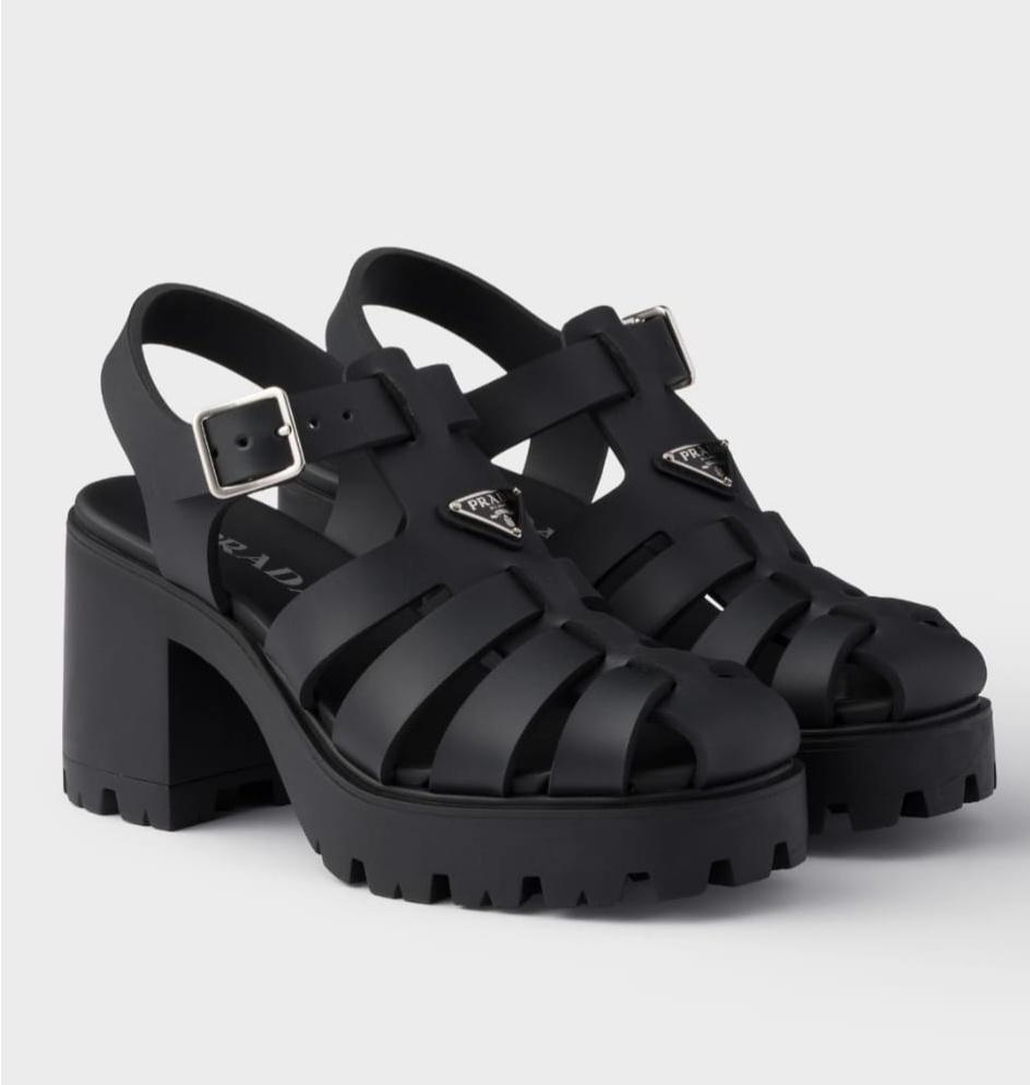 [TOP] PRADA 8.5cm High Heels Sandals - Black - 711 Luxury