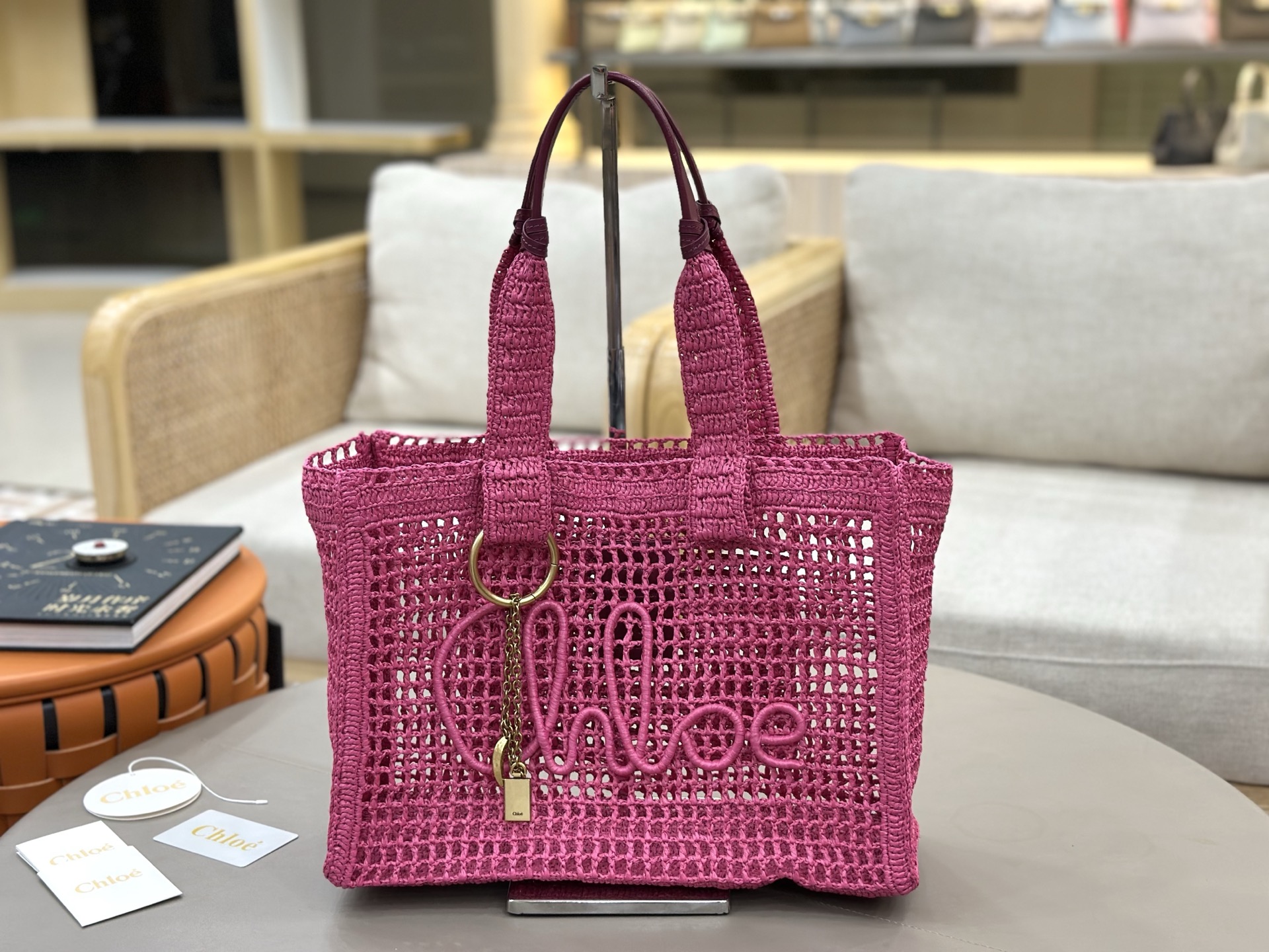 [TOP] Chloe Summer Banana Bag 37*26*13.5cm - Pink - 711 Luxury