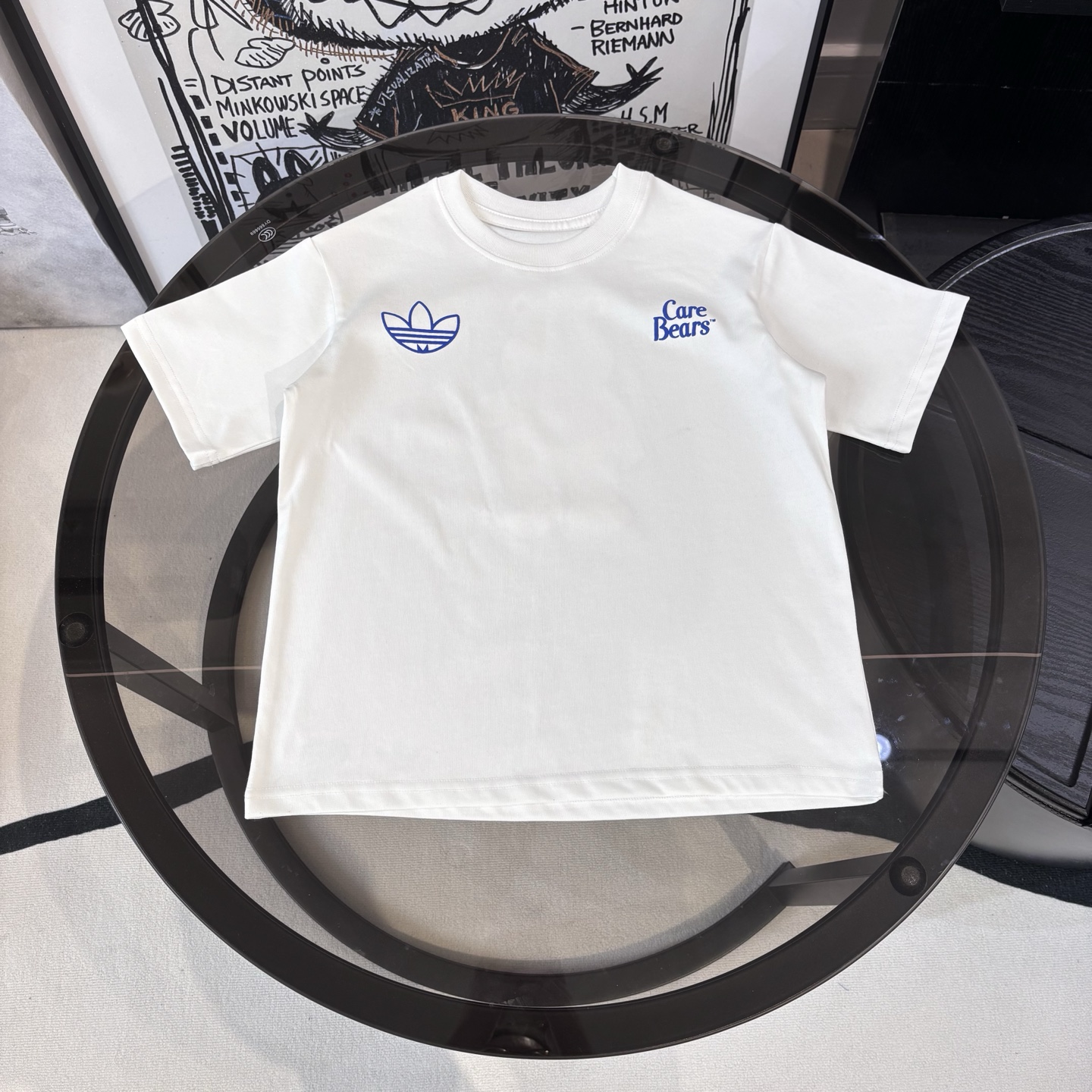Adidas Kids Care Bears Collaborative White Crew Neck Short Sleeve T-Shirt Boys Girls Sizes 100-160