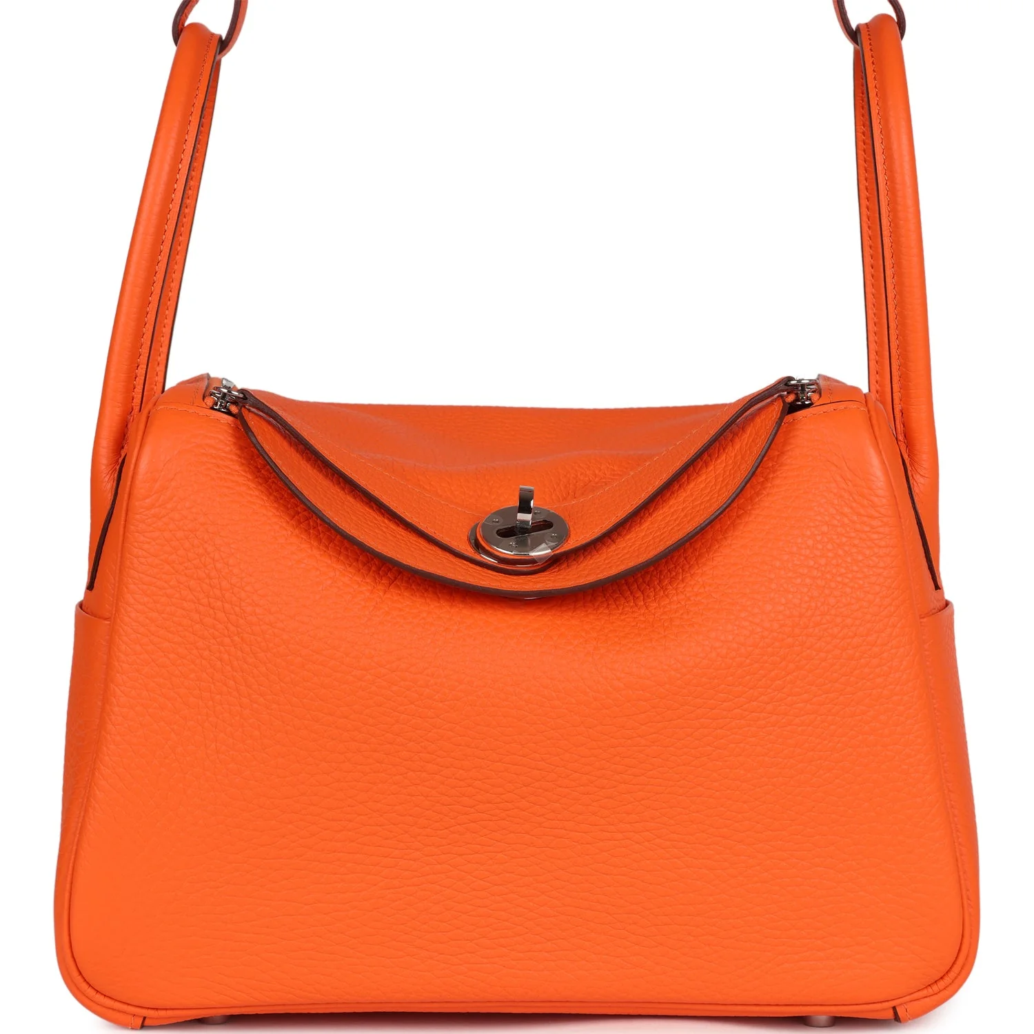 Hermes Lindy  Orange Minium Clemence Palladium Hardware