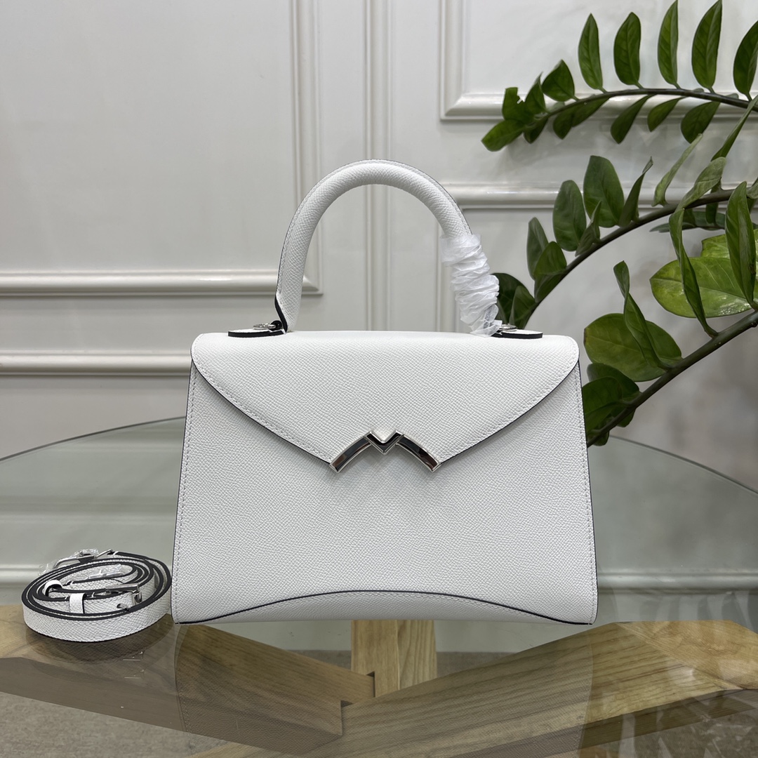 [TOP] MOYNAT Gabrielle Bag Cowhide 26x18x9cm - White - 711 Luxury