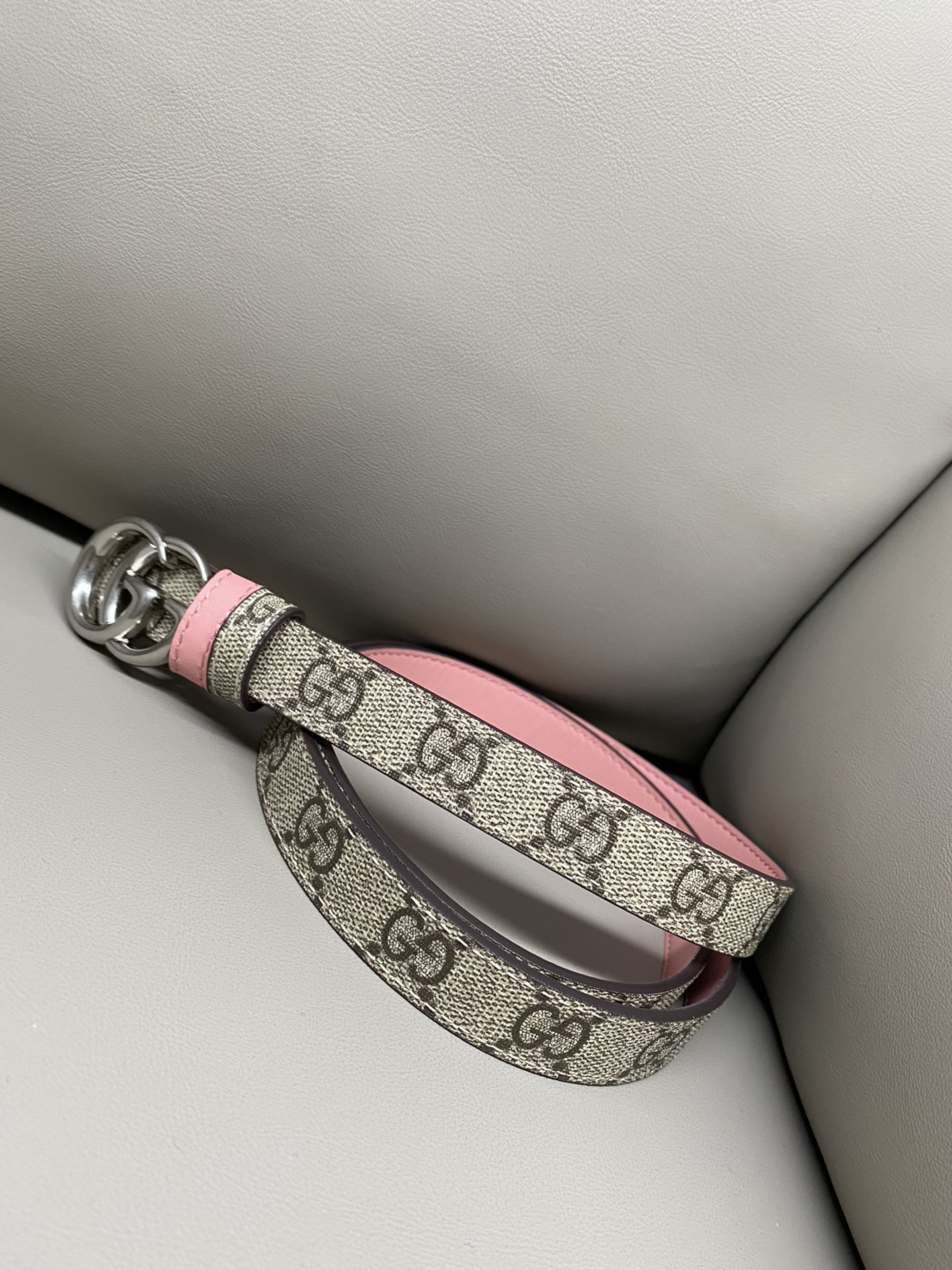 [TOP] GUCCI Marmont Belt 2 cm - Pink - 711 Luxury