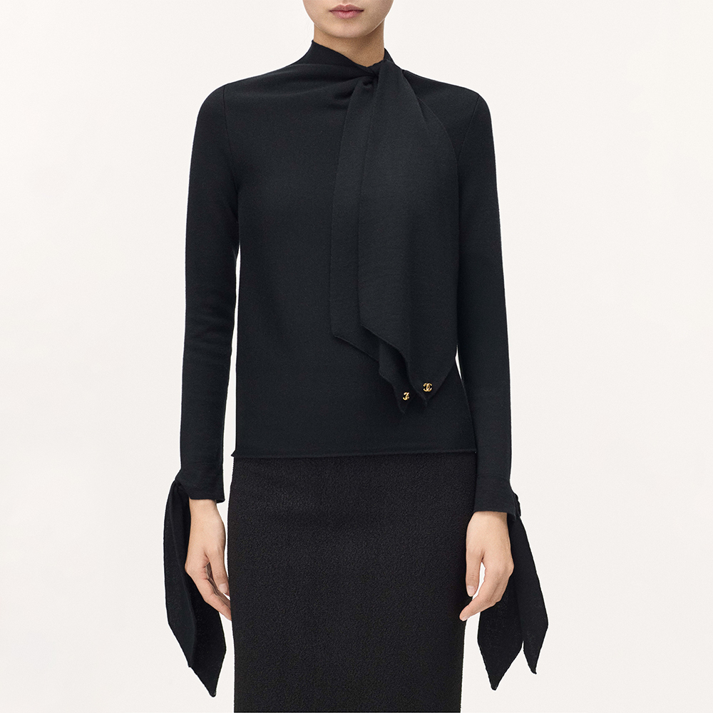 Chanel black Accessory CHANEL Pullover Cashmere Black #395888 | Nigo Office