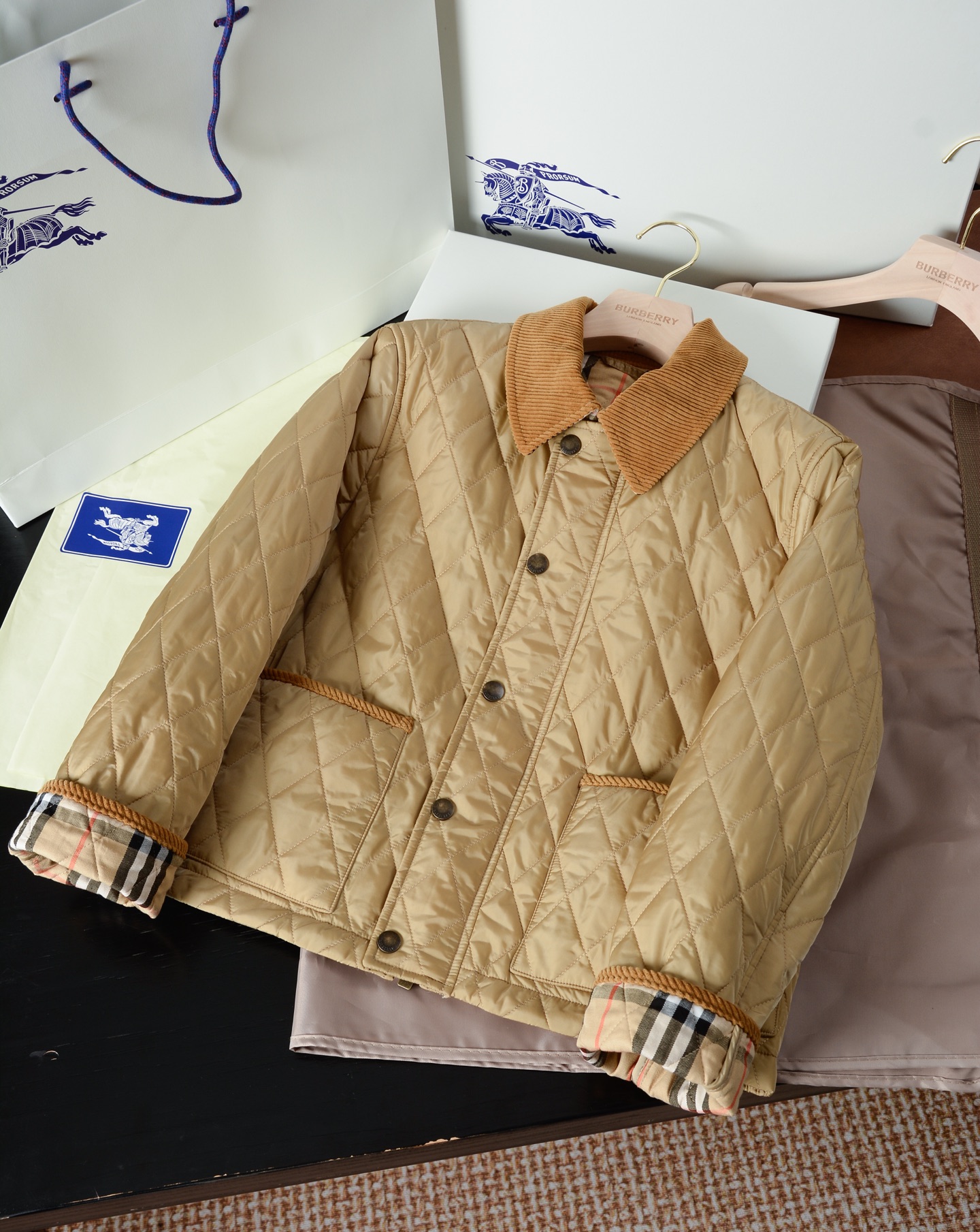 Burberry Clothing Burberry Cropped Quilted Nylon Jacket #378348 View 2 | Nigo Office