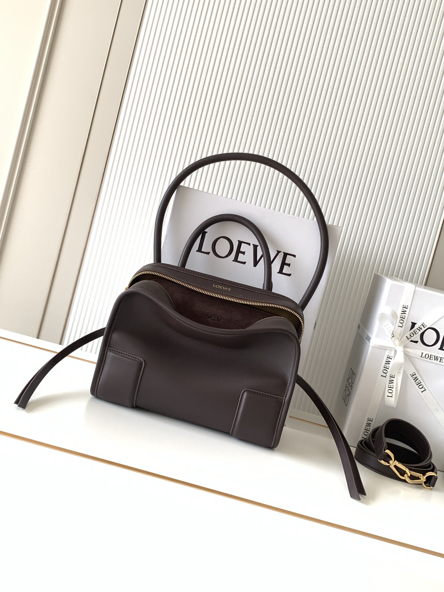 [TOP] LOEWE Amazona 180 Bag 24.5*18.5*10 CM - Dark Chestnut - 711 Luxury