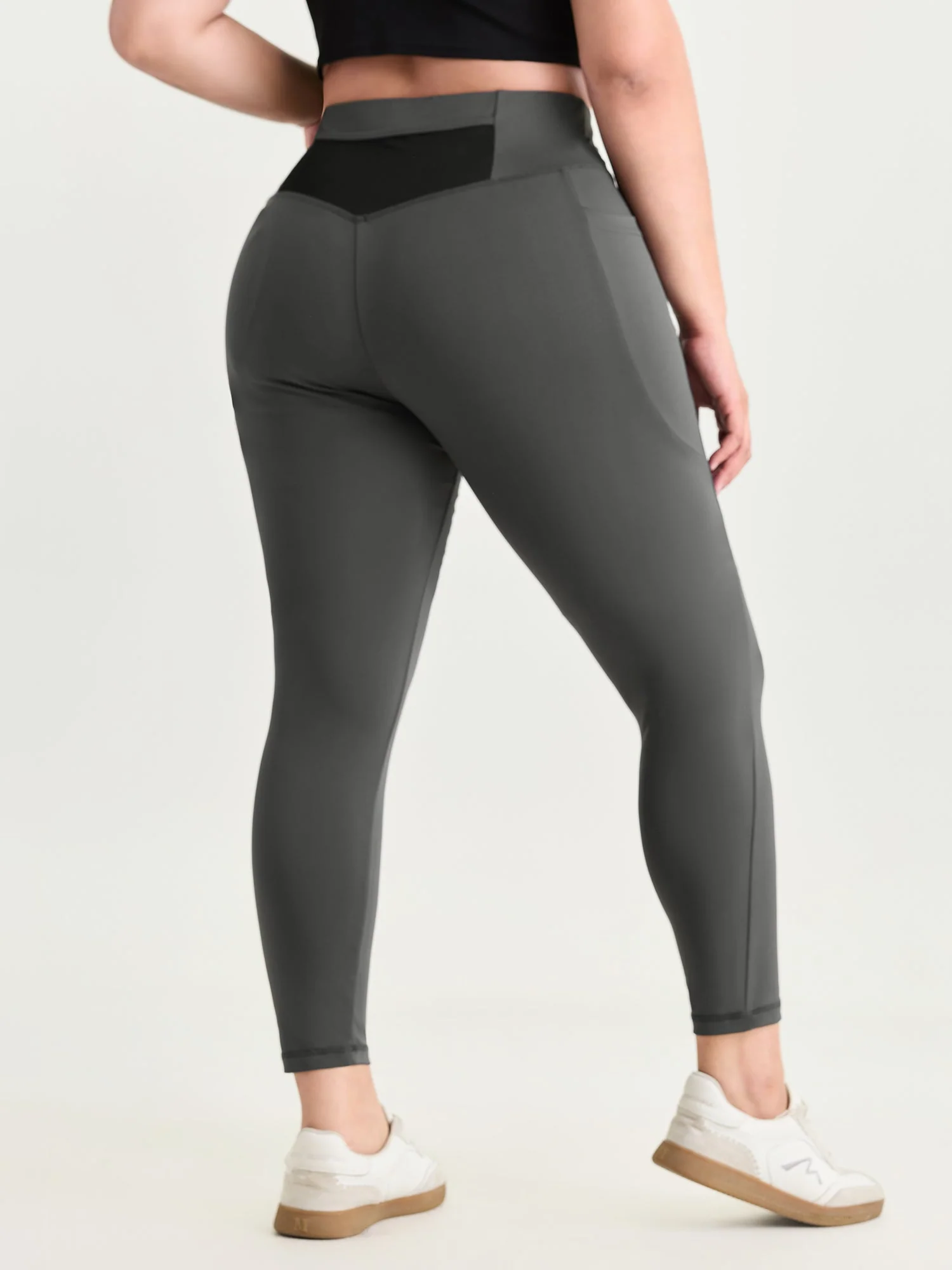 Stretchy Wide Waistband Pocket Leggings