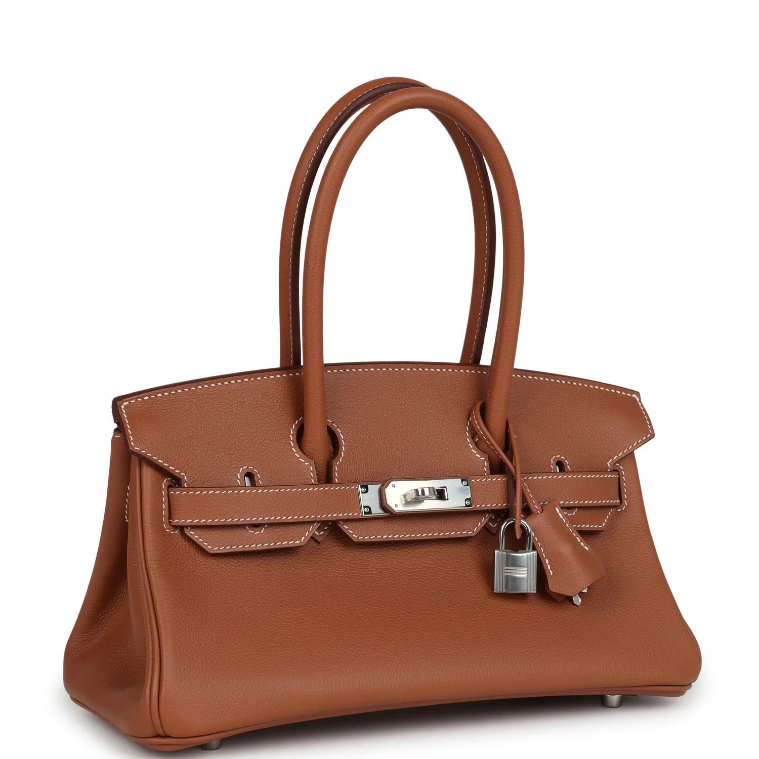 Hermes Shoulder Birkin LightGold Evercolor Palladium Hardware