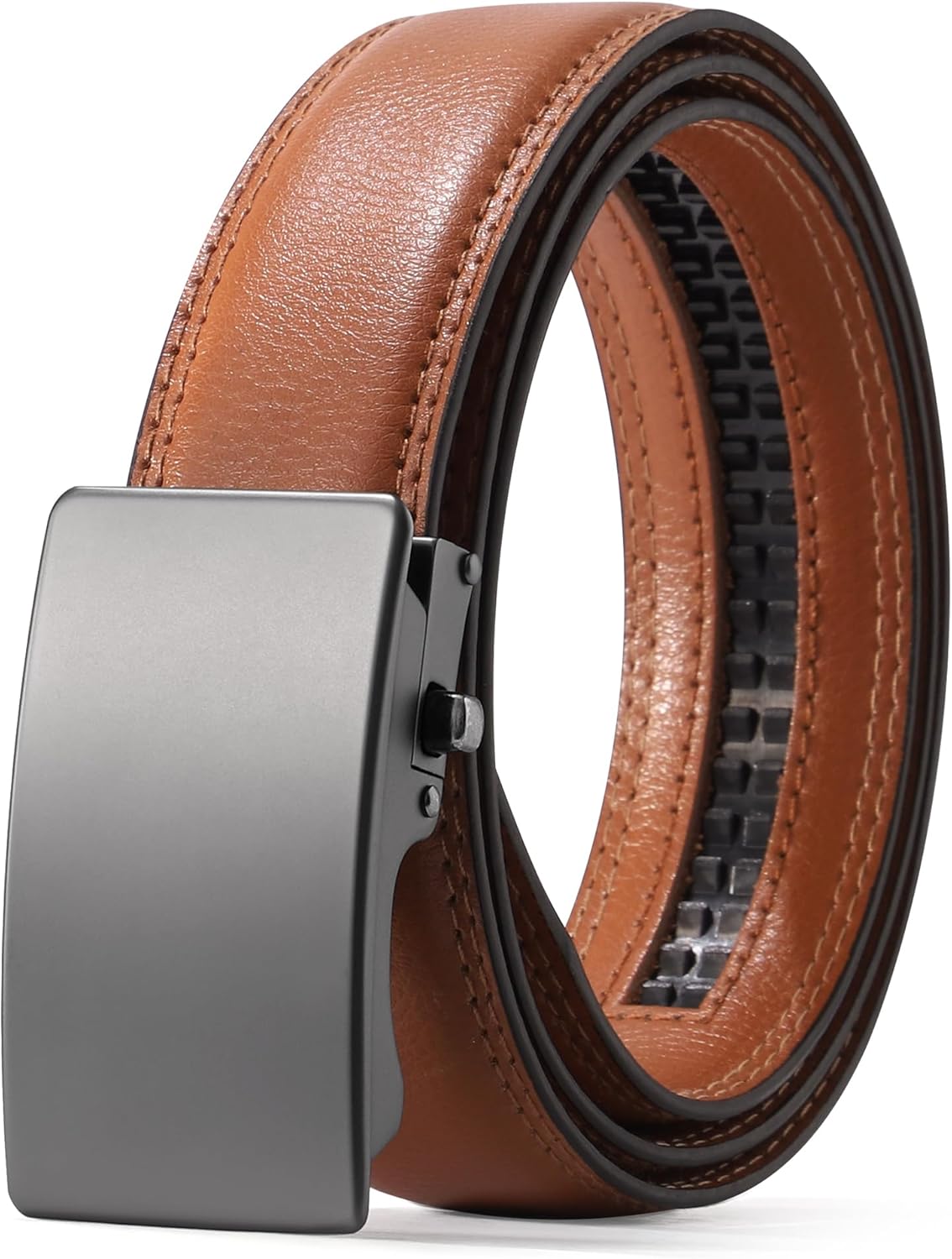 AWAYTR Ratchet Leather Belt for Men - Genuine Leather Black and Brown Belt for Dress Casual Pants