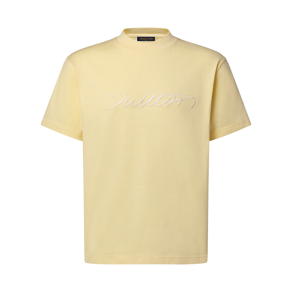 LOUIS VUITTON Embroidered Signature Short-Sleeved T-Shirt #387512