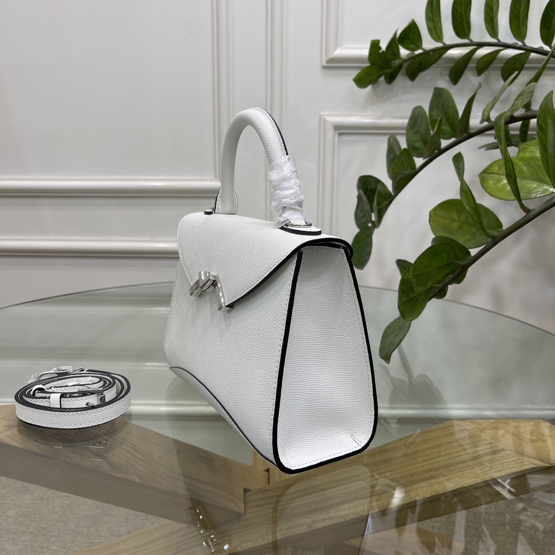 [TOP] MOYNAT Gabrielle Bag Cowhide 26x18x9cm - White - 711 Luxury