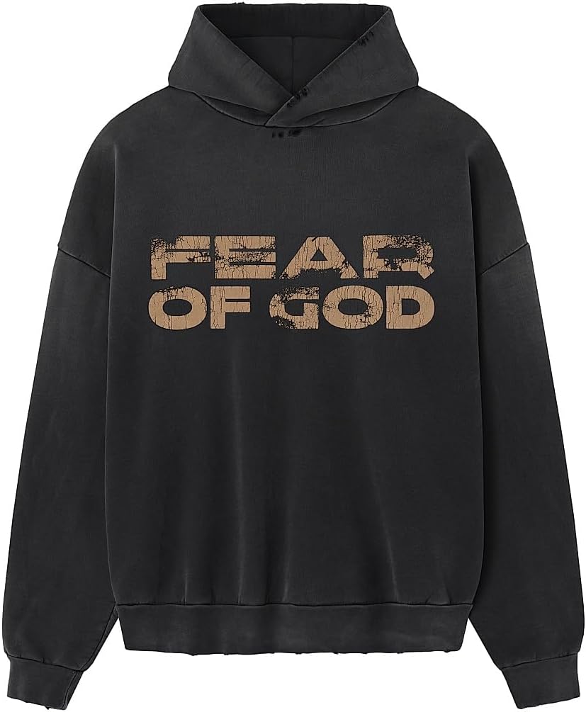 Fear of God, Logo Distressed Cotton Hoodie
