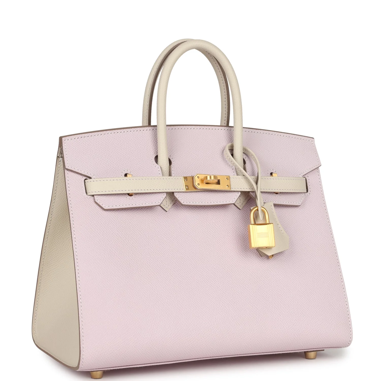 Hermes Special Order (HSS) Birkin SellierMauve Pale and Craie Epsom Brushed Gold Hardware