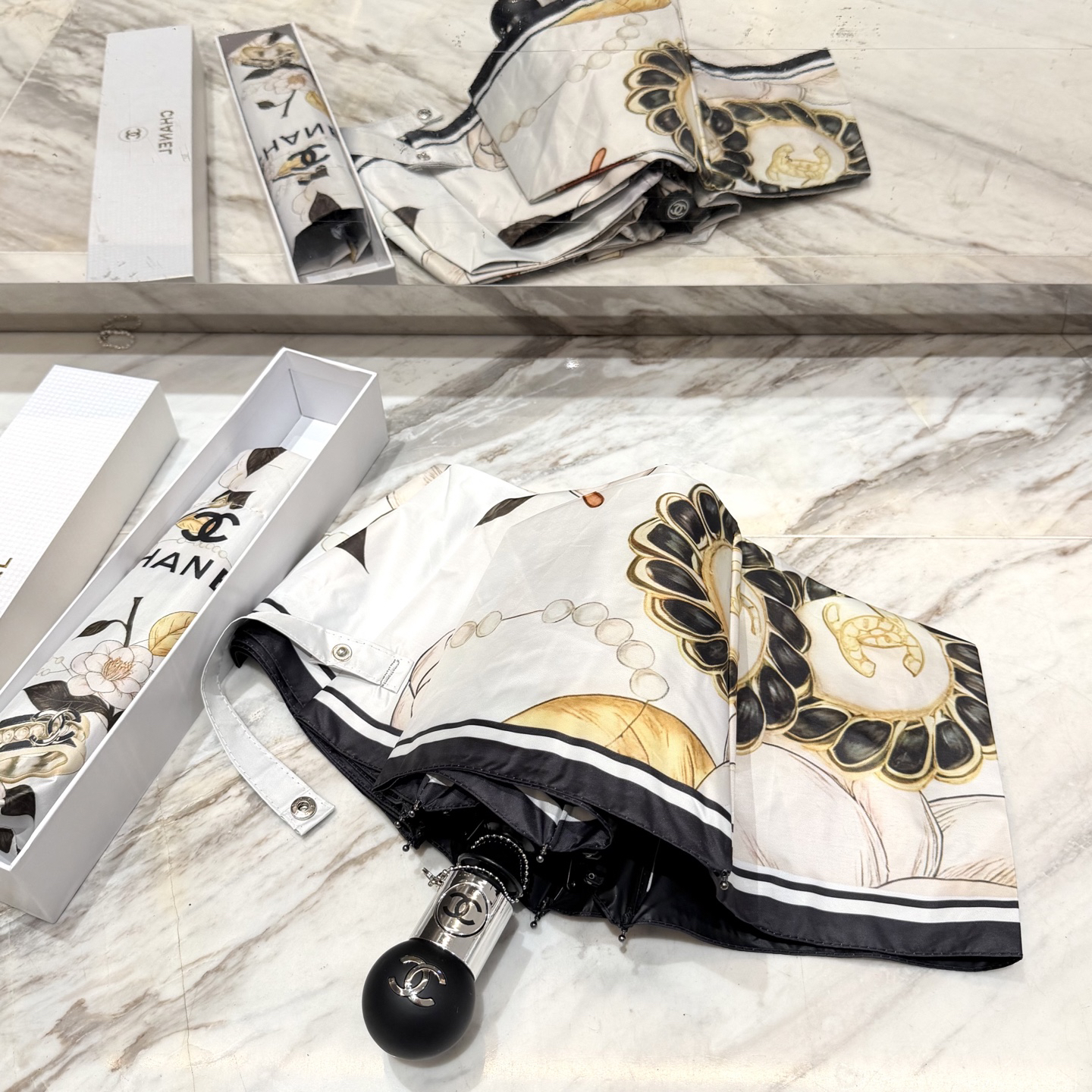 [TOP] CHANEL Umbrella - White - 711 Luxury