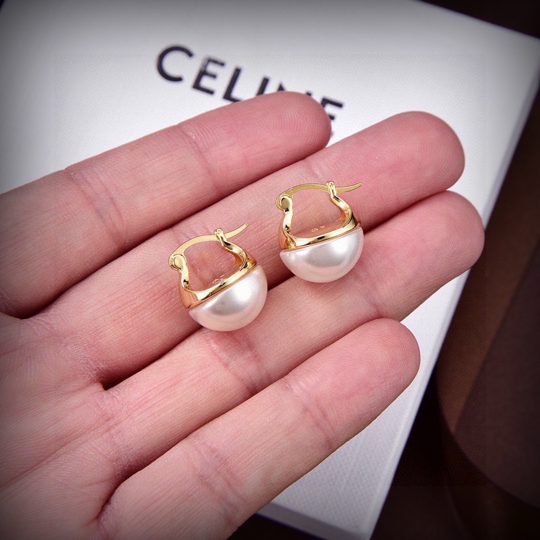 [TOP] CELINE Earrings- Gold - 711 Luxury