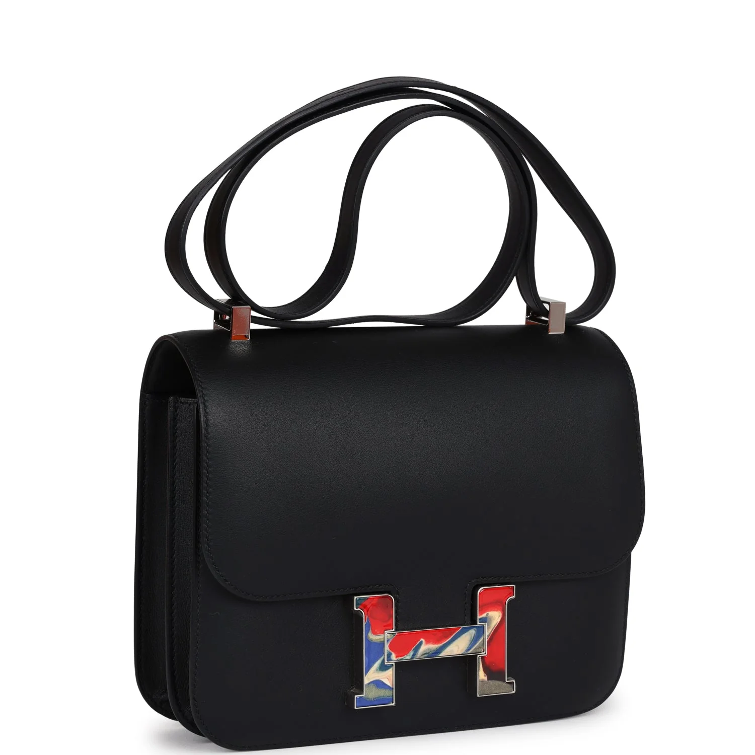 Hermes Constance Black Swift Marbled Palladium Hardware