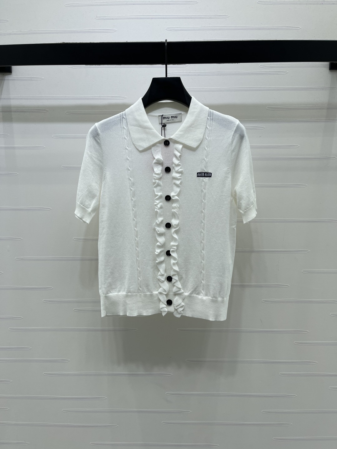 [TOP] Miu Miu Knit Top - White - 711 Luxury