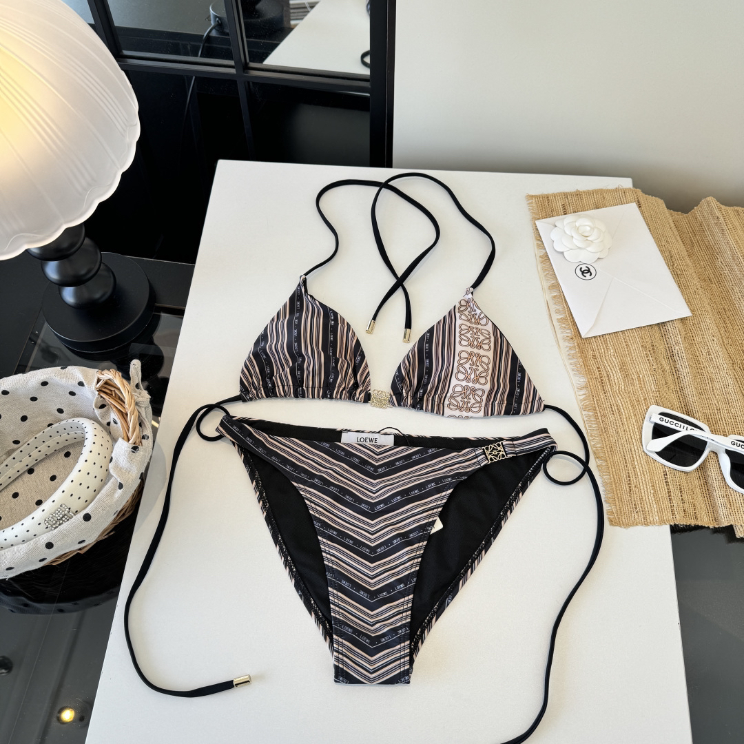 [TOP] LOEWE Bikini Swimsuit - Brown - 711 Luxury