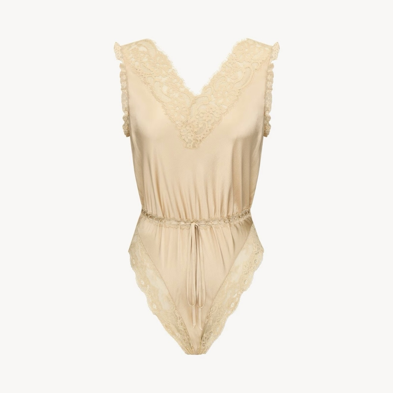 Saint Laurent Clothing Saint Laurent Satin Lace Jumpsuit Set #388408 | Nigo Office