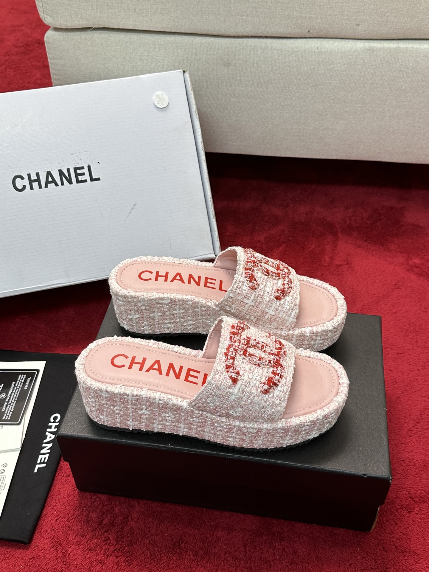 [TOP] CHANEL Sandals - Pink