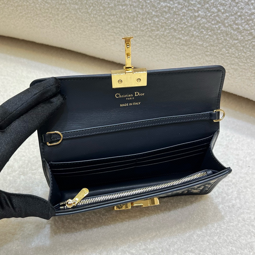 [TOP] Christian Dior Montaigne Bag Calfskin Mini 20*10*4cm - Navy Blue