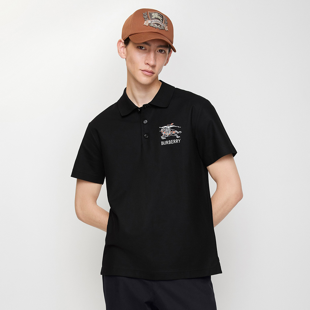 Burberry Knight Logo Cotton Polo Shirt #383973