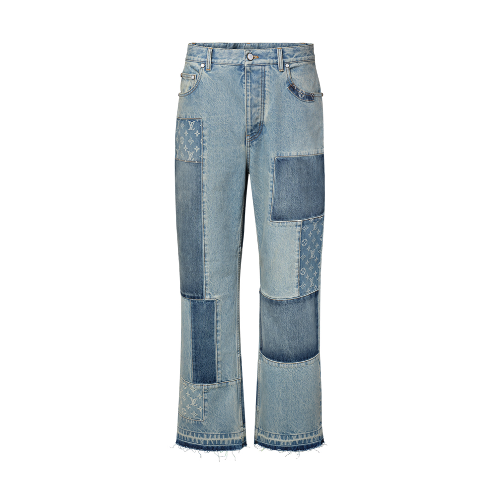 LOUIS VUITTON Signature Patchwork Denim Pants #383683