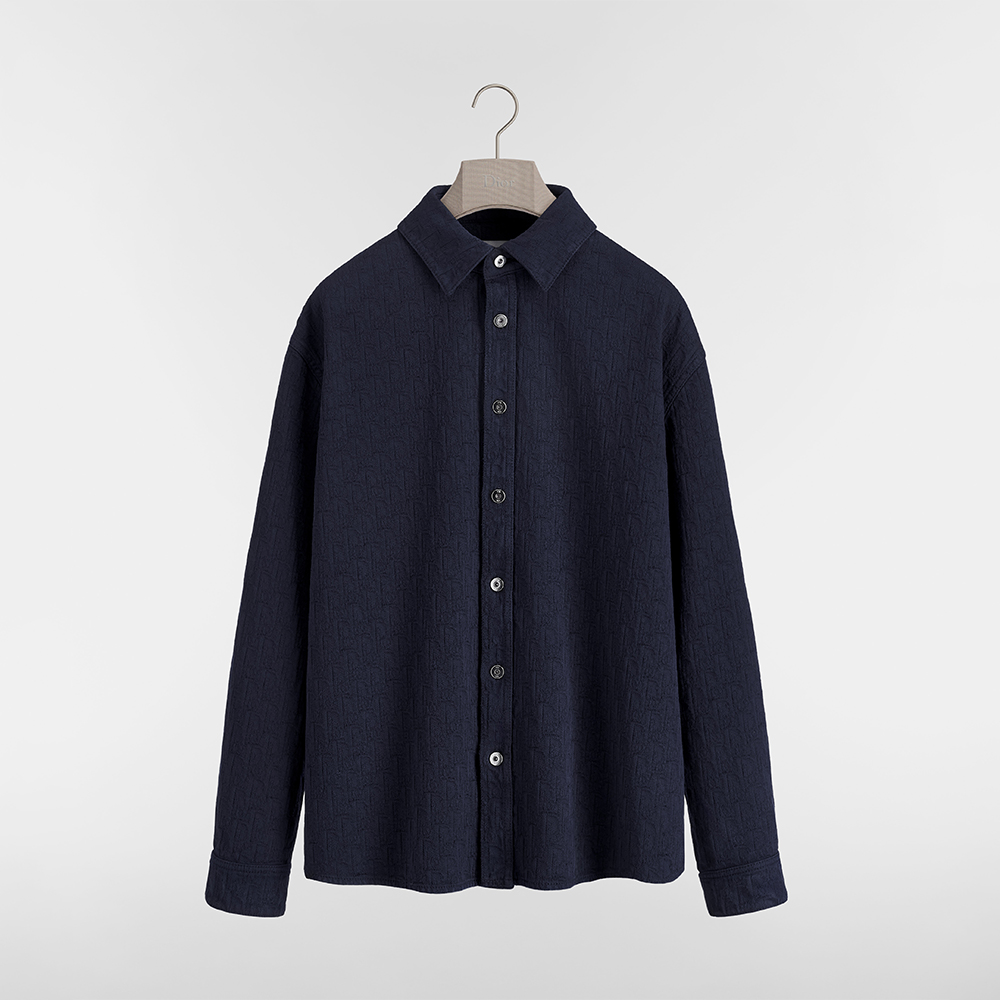 DIOR Dior Oblique Shirt and Long Regular Jeans Navy Blue Cotton Jacquard #383851