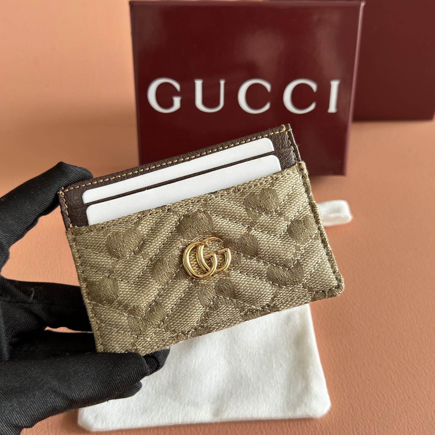 [TOP] GUCCI Generation Card Bag 10 x 7 CM - Brown - 711 Luxury