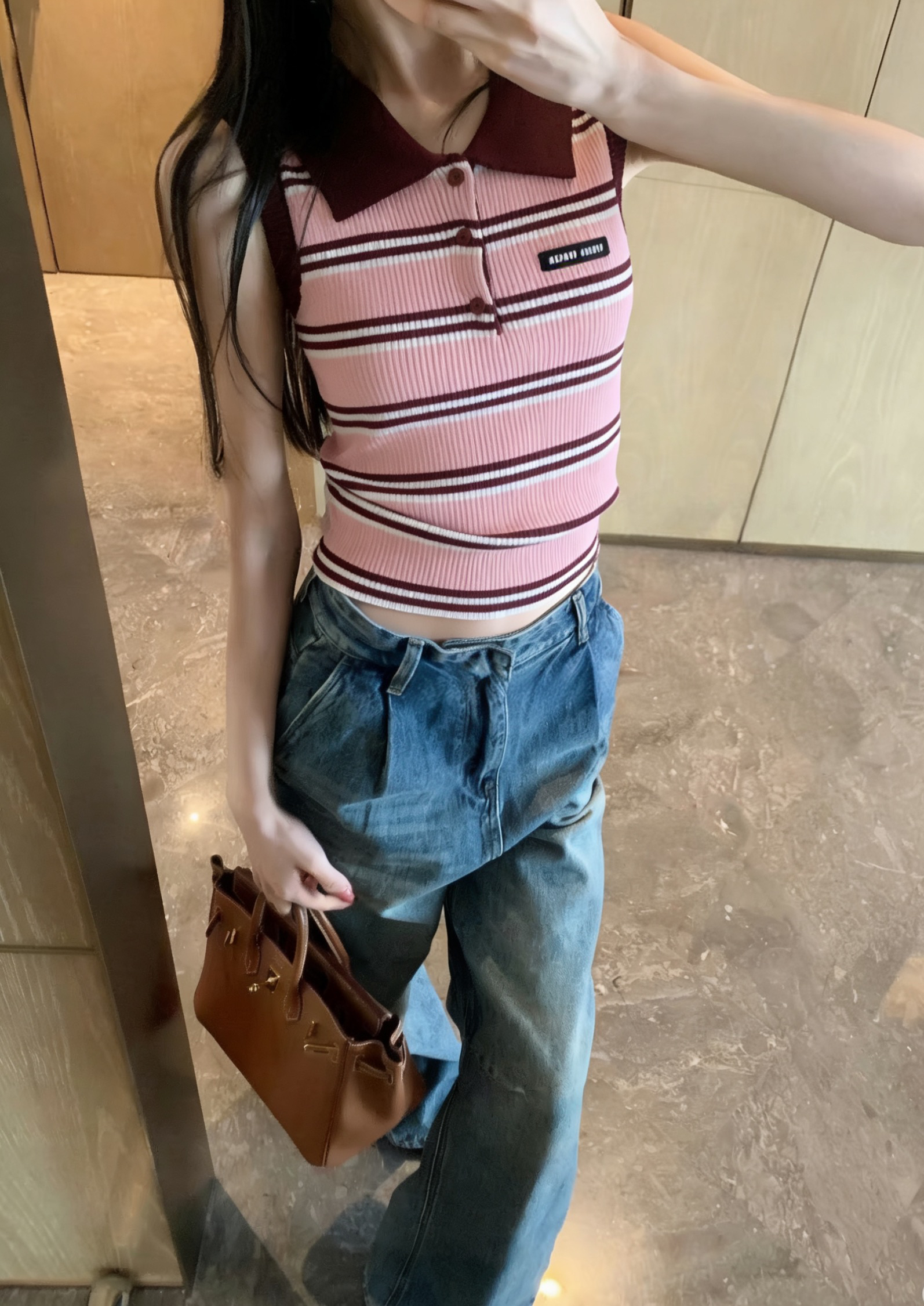 [TOP] Miu Miu  Knitted Vest - Pink