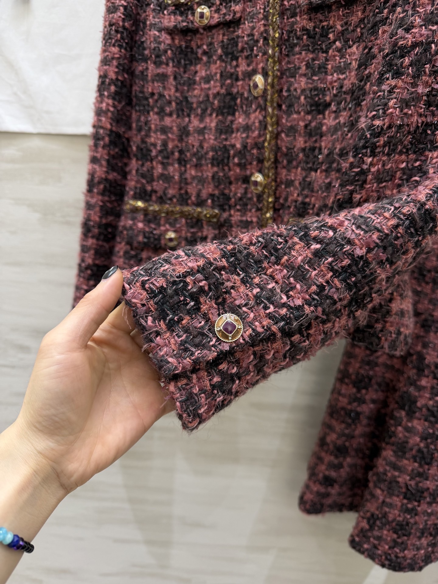 [TOP] CHANEL Coat + Skirt Set - Dark Pink - 711 Luxury