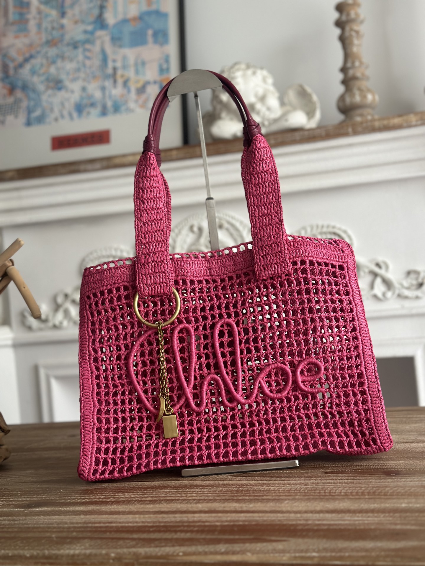 [TOP] Chloe Summer Banana Bag 37*26*13.5cm - Pink - 711 Luxury
