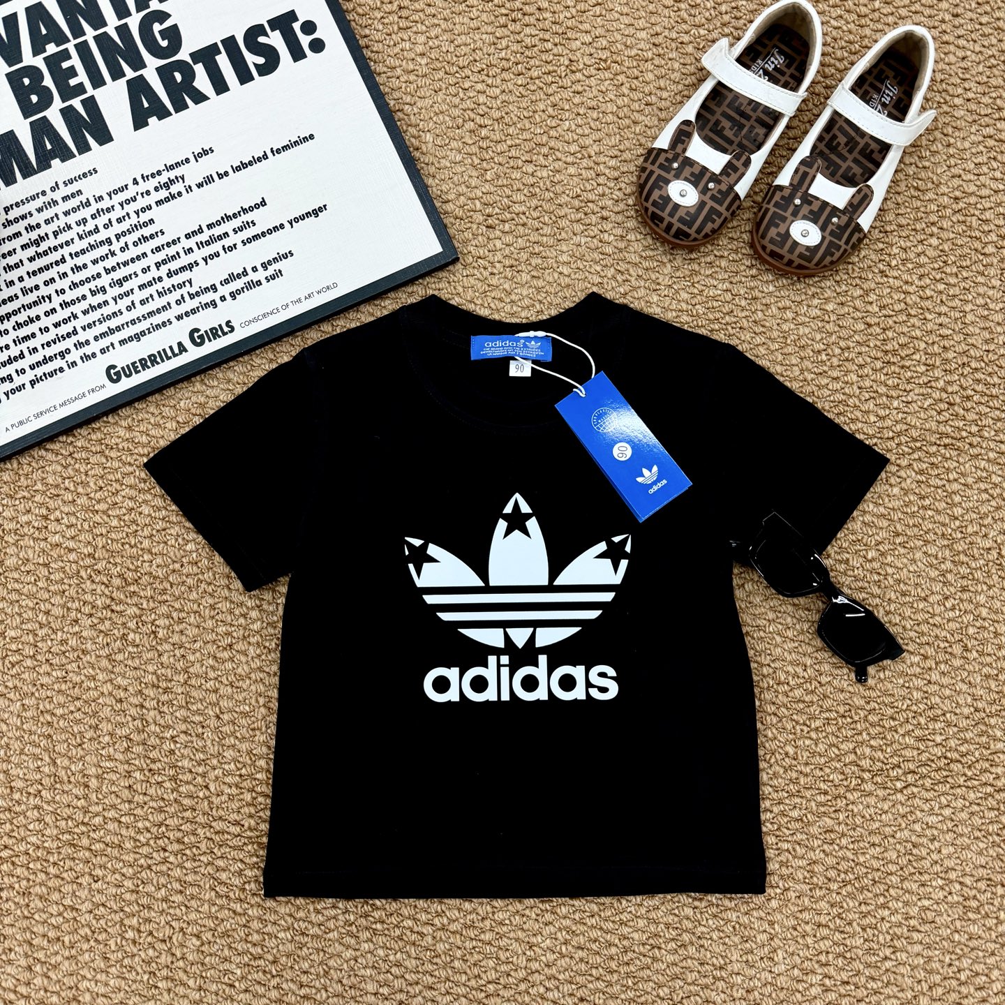 Adidas T-shirt Short Sleeve Tee For Men Women Boys Girls Star Trefoil & Three Stripe Logo Full Tags Kids Sizes 90-150