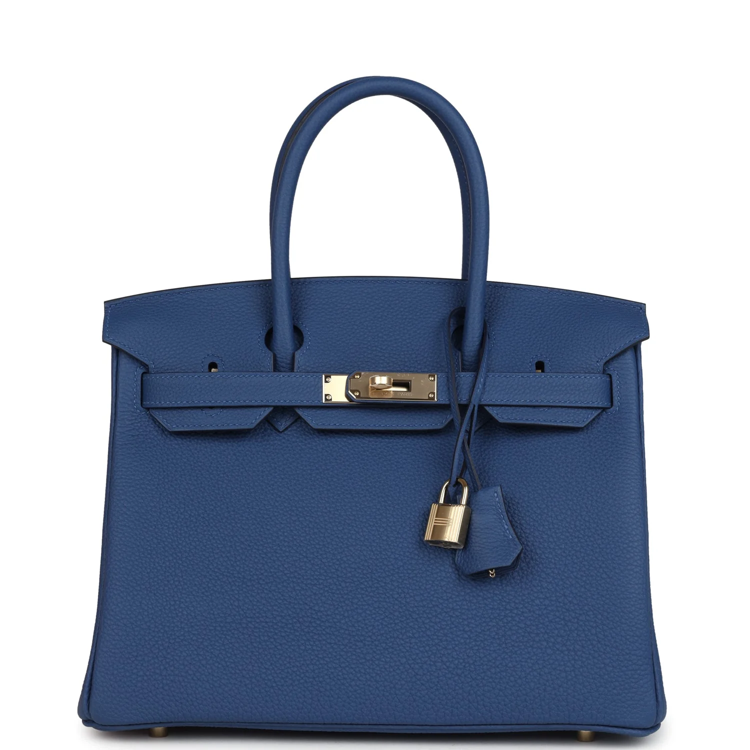 Hermes BirkinBleu Tie Togo Permabrass Hardware