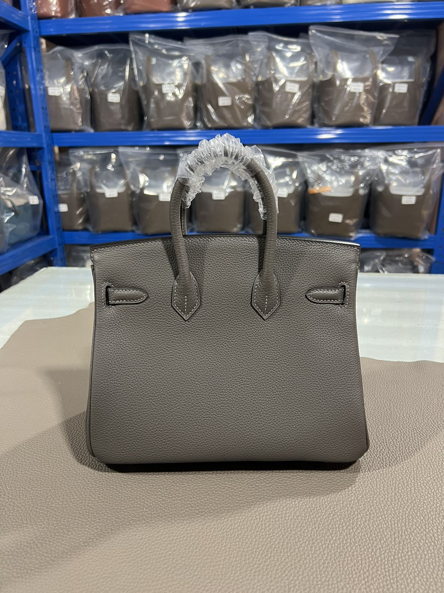 [TOP] HERMES Birkin Togo Leather 25cm/30cm - Etain & GHW