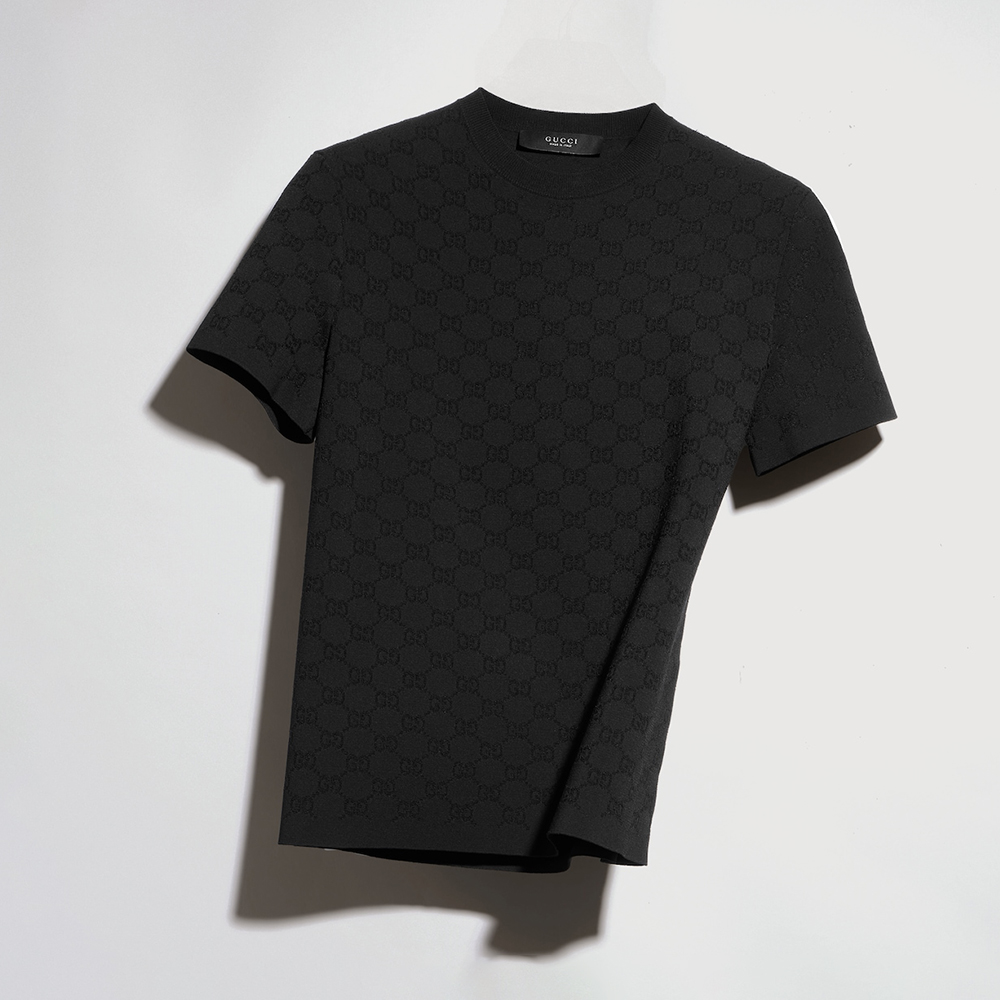 Gucci Technical Gg Jacquard Fabric T-shirt #386039
